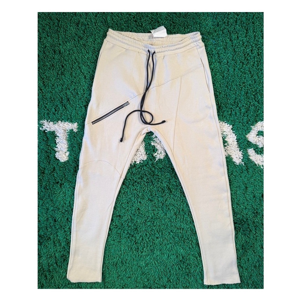 Lost & Found Ria Dunn Sweatpants Mens S Beige Excellent Paneled Joggers Italy